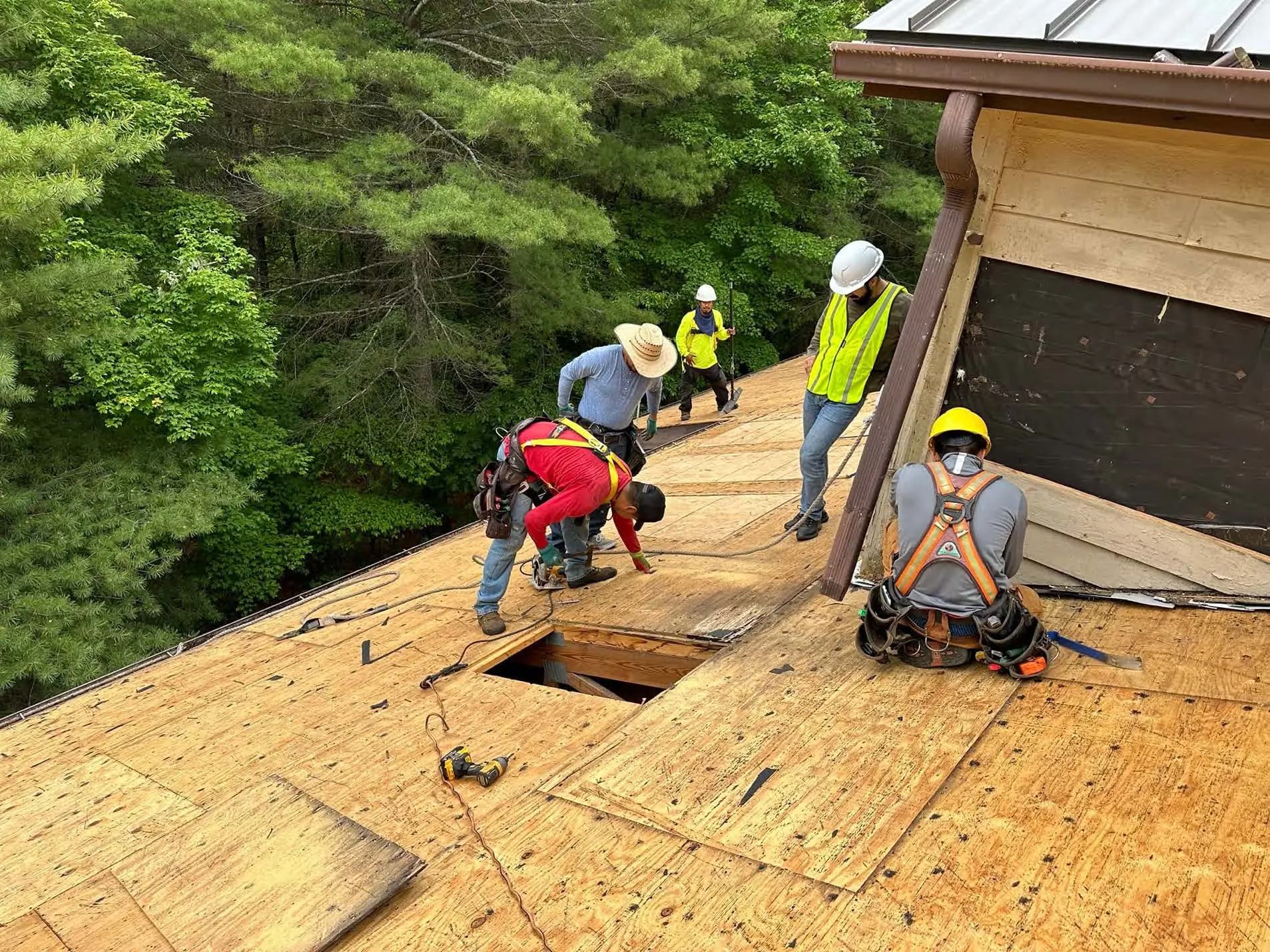 Roof Replacement at Philpott Visitors Assistance center, Basset, Virginia
